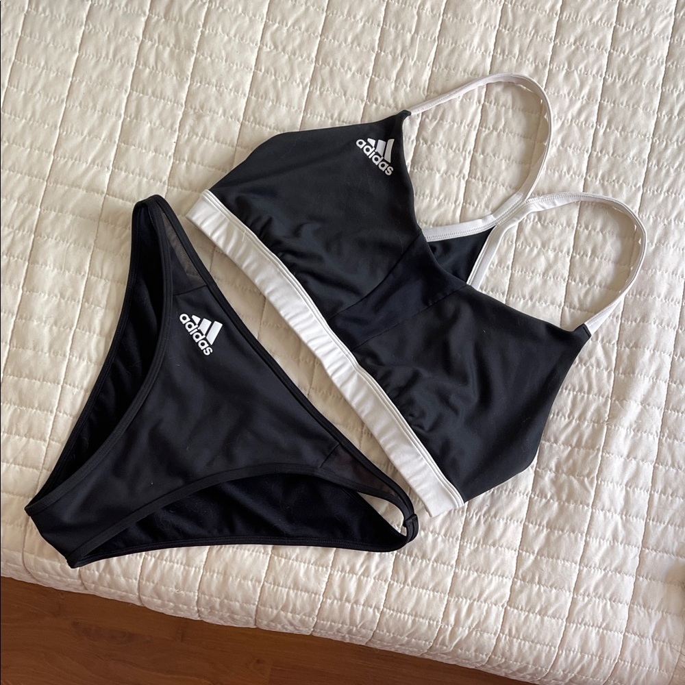 Adidas Women's Black and White Bikini Set